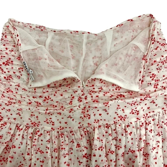 GANNI Georgette Ruched Chiffon Disty High-waisted Mini Skirt Women’s size 4 or S - Picture 5 of 14